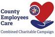 A red heart with the text “County Employees Care” beside it and “Combined Charitable Campaign” underneath it